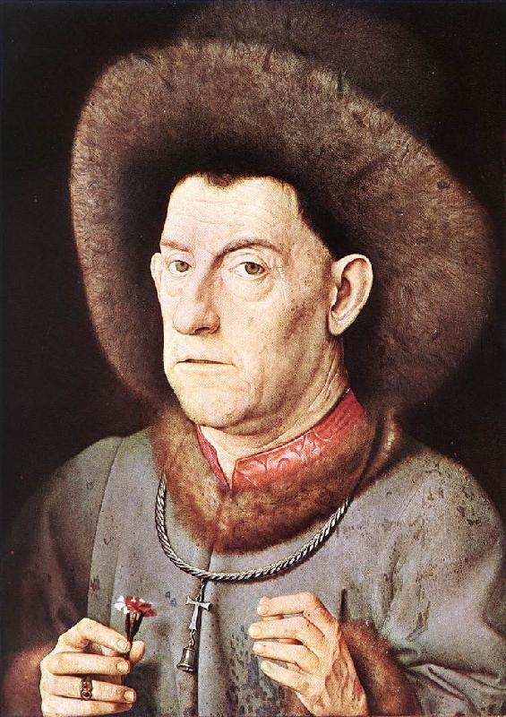 EYCK, Jan van Portrait of a Man with Carnation re